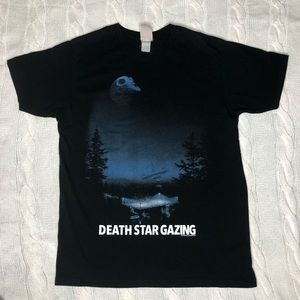 Star Wars Death Star Gazing Black T-Shirt